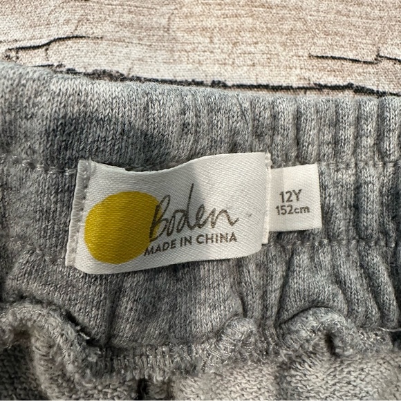 Mini Boden Grey With Appliqué Stripes Sweat Joggers Unisex Size 12 - Picture 2 of 7